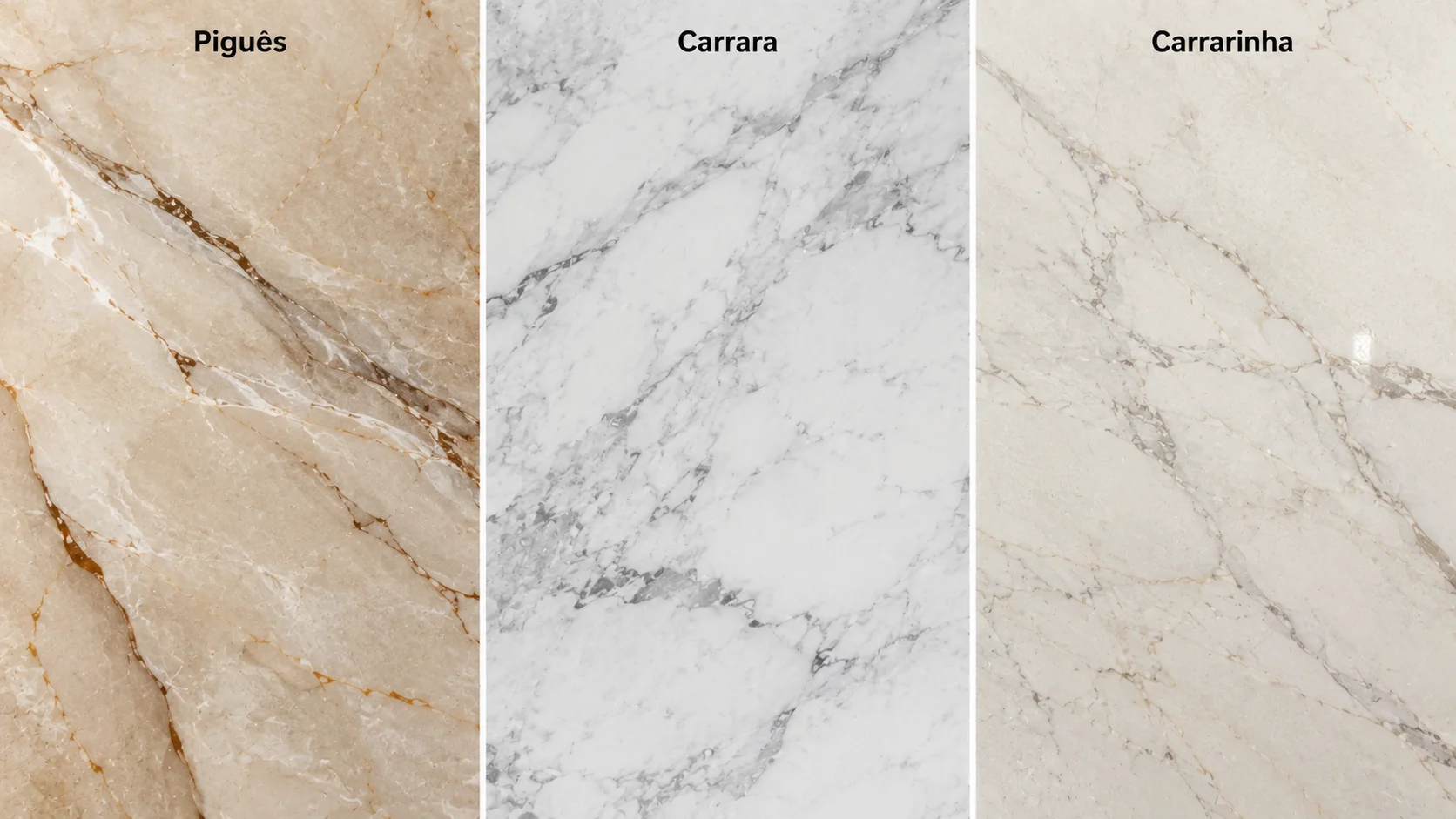 Amostra Mármore Piguês e Carrara
